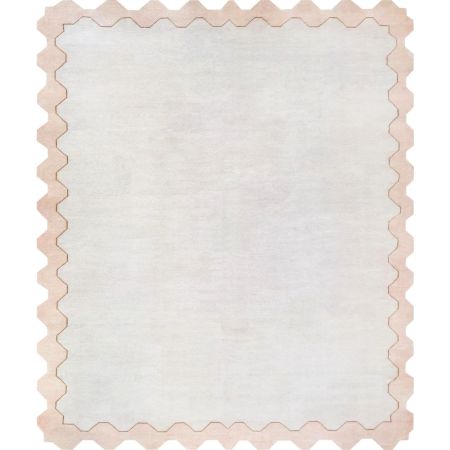 Handknotted Wool Burgundy Ivory Rug